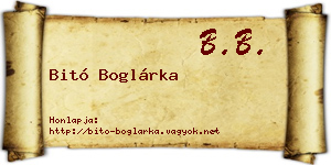 Bitó Boglárka névjegykártya